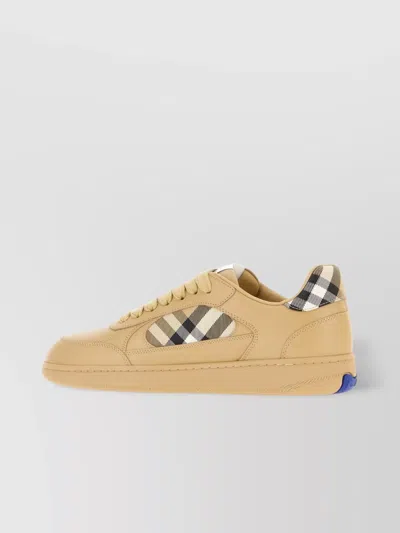 Burberry Terrence Checkered Pattern Low-top Sneakers In Brown