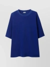 BURBERRY TERRY COTTON CREW-NECK T-SHIRT WITH EQUESTRIAN PRINT