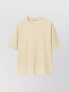 BURBERRY TERRY CREW-NECK T-SHIRT WITH EQUESTRIAN KNIGHT PRINT