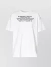 Burberry White Text Print T-shirt