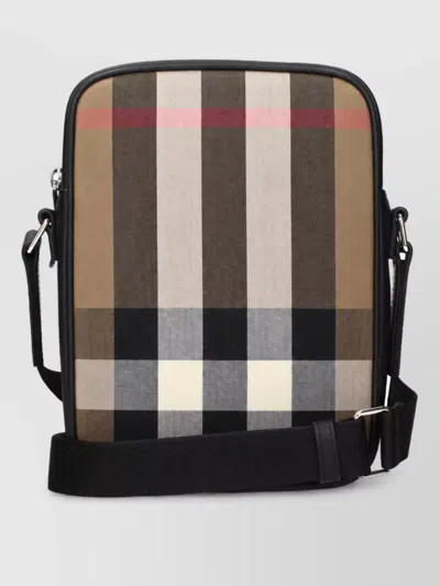 Burberry Textile Shoulder Bag In Brown