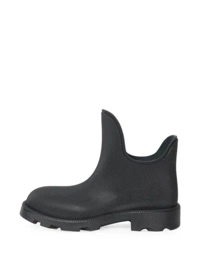 Pre-owned Burberry Textured Ankle Boots In Black