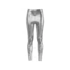 Burberry Textured Detailed Metallic Pants In Silver Tone