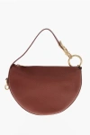 Burberry Textured Leather Hobo Bag In Brown