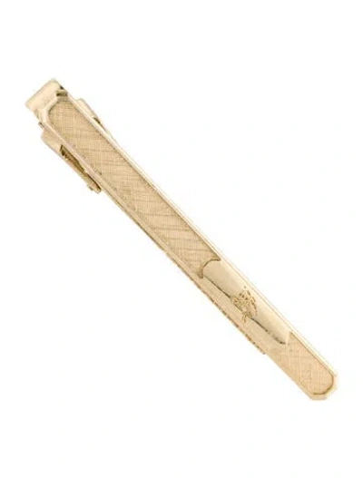 Pre-owned Burberry Textured Logo Tie Clip In Multi