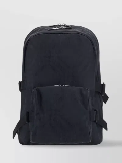 Burberry Textured Pattern Backpack With Adjustable Shoulder Straps