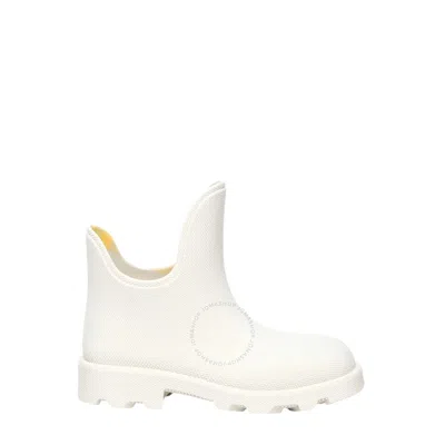 Burberry Textured Slip-on Boots In White