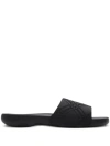 Burberry Textured Strap Black Mules With Cushioned Footbed