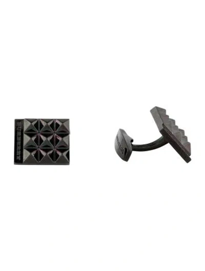 Pre-owned Burberry Textured Stud Cuff Links In Multi