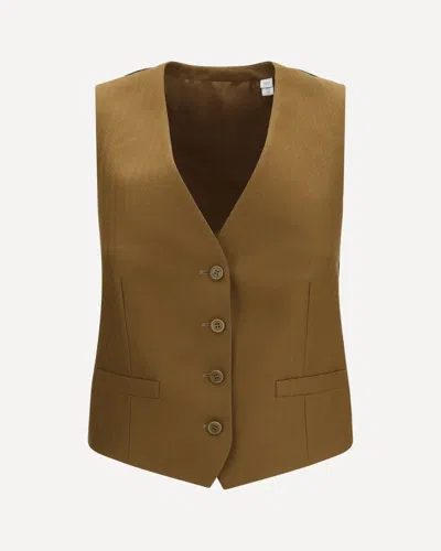 Burberry Textured Wool And Mohair Sleeveless Vest In Brown