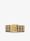 Burberry Archivio Check Belt In Archive Beige/gold