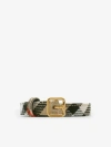 Burberry Checkered B-buckle Belt In Sand