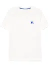 Burberry Mens Salt Ekd-embroidered Short-sleeve Cotton-jersey T-shirt