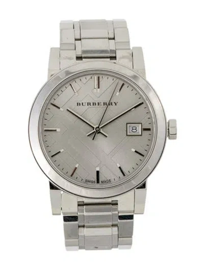 Pre-owned Burberry The City Watch, 34mm In Multi