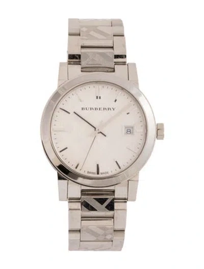 Pre-owned Burberry The City Watch, 35mm In Multi