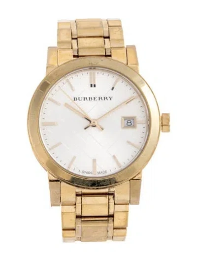 Pre-owned Burberry The City Watch, 35mm In Multicolor