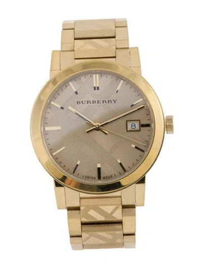Pre-owned Burberry The City Watch, 38mm In Multi