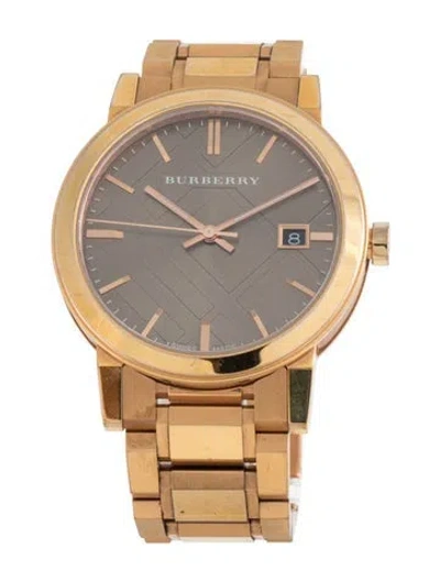 Pre-owned Burberry The City Watch, 38mm In Multicolor