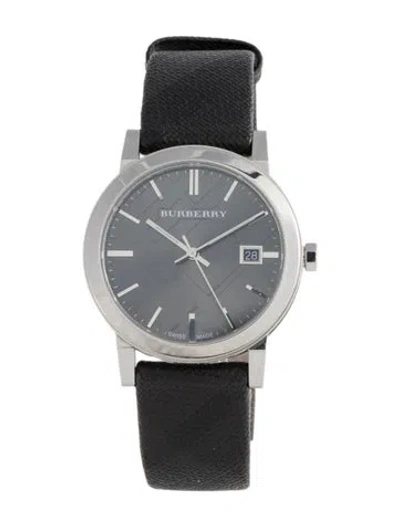Pre-owned Burberry The City Watch, 38mm In Multicolor