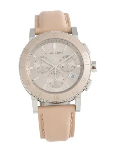Pre-owned Burberry The City Watch, 39mm In Multicolor