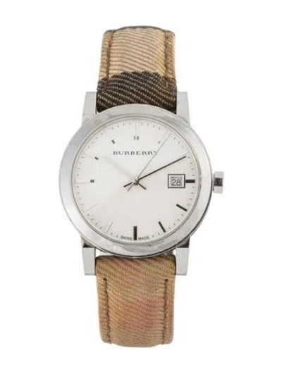 Pre-owned Burberry The City Watch In Multicolor