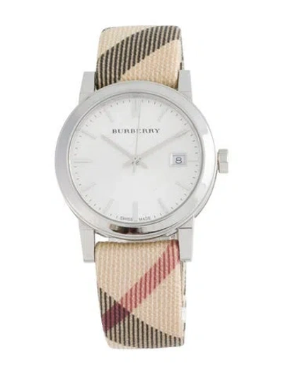 Pre-owned Burberry The City Watch In Multicolor