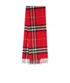 Burberry Vintage Check Cashmere Scarf In Red