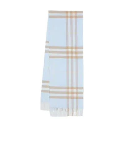 Burberry The Classic Check Cashmere Scarf In White