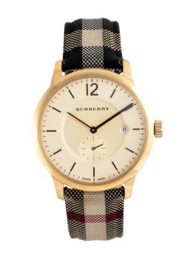 Pre-owned Burberry The Classic Round Watch In Multicolor