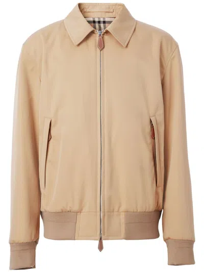 Burberry Heritage Harrington Jacket In Neutrals