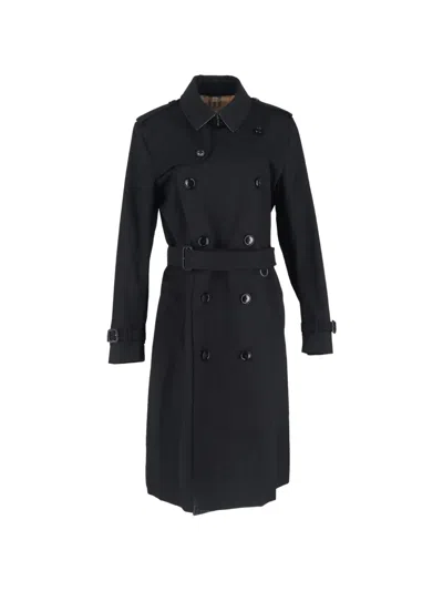 Pre-owned Burberry The Kensington Heritage Trench Coat In Black
