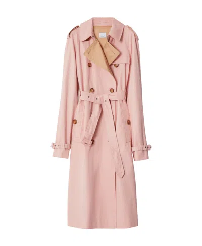 Burberry The Kensington Heritage Trench Coat In Pink