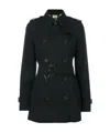 Burberry Cashmere Kensington Trench Coat In Black