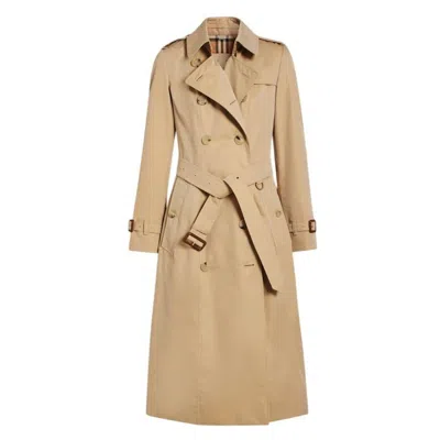 Burberry The Long Chelsea Heritage Belted Trench Coat In Brown