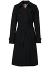 Burberry The Long Kensington Heritage Trench Coat In Black