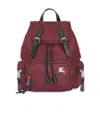 Burberry Medium Burgundy Econyl Nylon Rucksack Drawstring Backpack Bookbag In Red