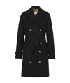 Burberry The Short Islington Trench Coat In Black