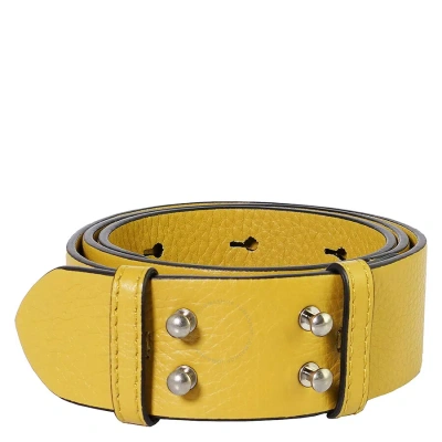 Burberry The Small Ladies Belt Bag Grainy Leather Belt- Cornflower Yellow In Red