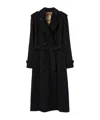 Burberry Short Kensington Heritage Trench Coat In Black
