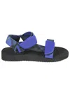 Burberry Thick Platform Sandals In Blue