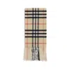 Burberry Thin Cashmere Check Scarf In Brown