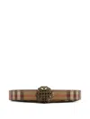 Burberry Thin Check Granulation Belt In Multi