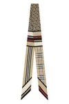 Burberry Check-pattern Silk Scarf In Multi