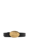 Burberry Thin Reversible Leather Oval Knight Stamp Belt