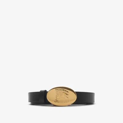 BURBERRY BURBERRY THIN REVERSIBLE LEATHER OVAL KNIGHT STAMP BELT​