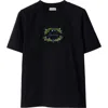 Burberry Logo-embroidered Cotton T-shirt In Coal