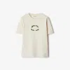 Burberry Women's Mc Sic Natural Flower Logo T-shirt In White