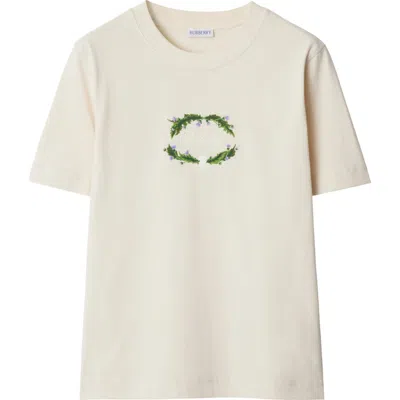 Burberry Thistle Logo Cotton T-shirt In Tundra