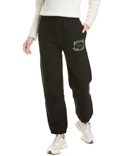 Burberry Thistle Logo Jogging Pant In Black