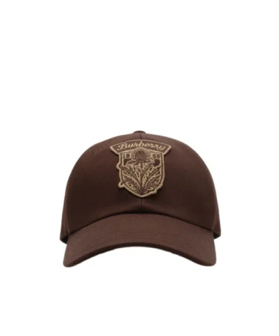 Burberry Thistle Shield Gabardine Baseball Cap